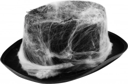 halloweensky klobúk s pavučinou a pavúkmi