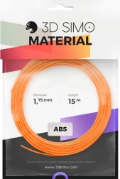 Filament ABS II pre 3D perá a 3D tlač – sada 15 m (oranžová, čierna, biela)