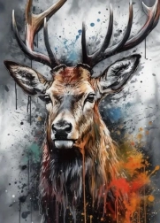 Diamantové maľovanie jeleň 30 × 40 cm