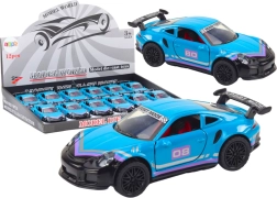 Kovové športové autíčko 1:32 so zotrvačníkom – tyrkysové