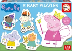 Baby puzzle Prasiatko PEPPA 5v1 (3–5 dielikov)