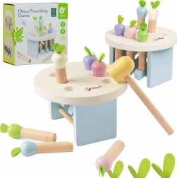 Drevená hra Pribíjaj mrkvu s kladivkom