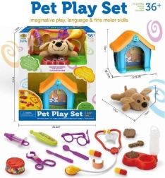 Plyšový psík s búdou a doplnkami