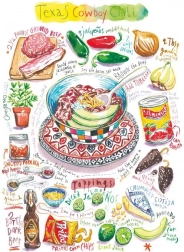 Magnolia puzzle texaské kovbojské chilli 1000 dielikov