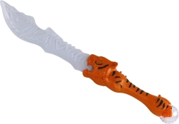 svetelný meč s rukoväťou v tvare tigra – oranžový