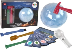 archeologická sada vykopávky s minerálmi a vzdelávacími kartičkami