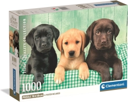Puzzle 1000 Clementoni – traja labradori HQC