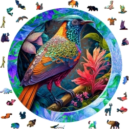 Farebný vták puzzle z drevených dielikov 505 ks