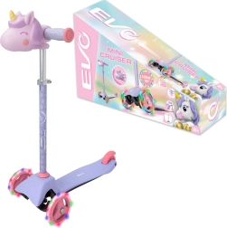 EVO Light Up Mini Cruiser detská trojkolesová kolobežka s LED kolieskami Jednorožec
