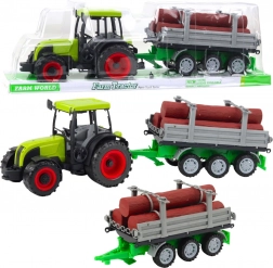 zelený traktor s prívesom na kláty 47 cm