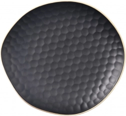 Keramický dezertný tanier TEA TIME 16,5 × 15 cm, čierny