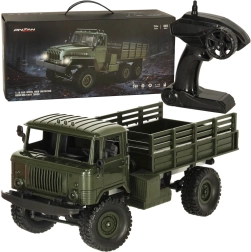 Diaľkovo ovládané vojenské nákladné vozidlo Off-Road 4WD 1:16 RTR