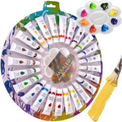 Akrylové farby 24×12 ml s paletou MAALEO