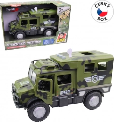 Vojenské auto s batériami, svetlom a zvukom