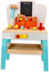 Detský drevený pracovný stôl s tabuľou