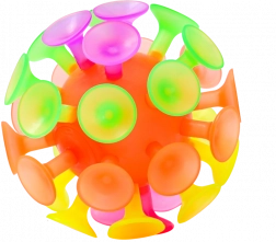 Sporto loptička s prísavkami a svetlom 10 cm