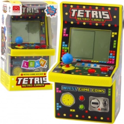 Mini arkádová hra Tetris žltá retro