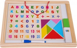 Drevená obojstranná tabuľa s príslušenstvom