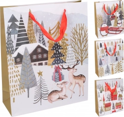 Darčeková taška M vianočná 26 × 32 × 10 cm