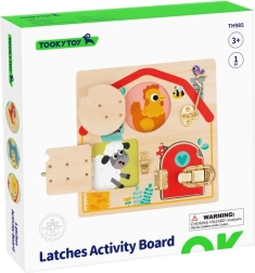 drevená aktivita doska so zámkami