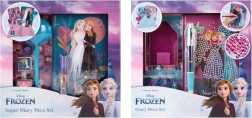 Dekoratívny denníkový set DISNEY FROZEN – denníček, samolepky a doplnky