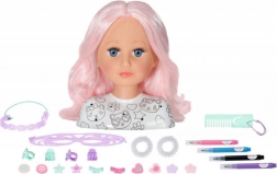 Baby Born kreatívna česacia hlava 22 cm s doplnkami