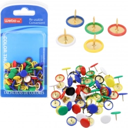 Sada farebných špendlíkov s plochou hlavičkou 90 ks