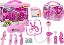 Lekárska súprava malého lekára v kufríku Svetlá Zvuky Ružová