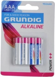 Alkalické batérie AAA 1,5 V 4 ks GRUNDIG