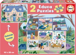 Educa puzzle Outside, Inside dom 2×100 dielikov
