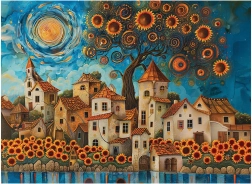 Puzzle Slnečnice 1000 dielikov