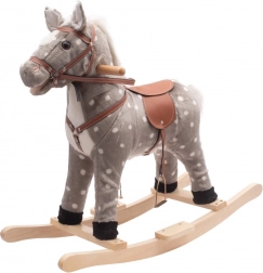 Hojdací koník s melódiou PlayTo, sivý grošovaný