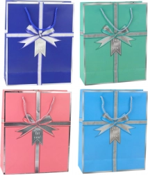 Darčeková papierová taška s mašľou Just for you 32 × 26 × 12 cm