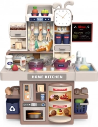 Detská kuchynka so svetelnými efektmi, parou a cyklovaním vody – 33 dielov