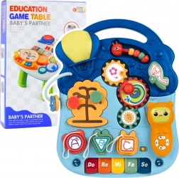 Interaktívny vzdelávací stolík 6v1 so svetlami a zvukmi, pastelový