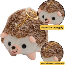 Plyšový ježko prívesok hnedý 9 cm