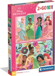 Clementoni puzzle Disney princezné 2×60 dielikov