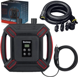 Bestway vysokotlaková elektrická pumpa do auta s LCD a 4 adaptérmi