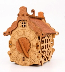 drevená hlavolamová darčeková krabička šťastný nový rok