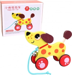 Drevené ťahadlo Pes 17 cm