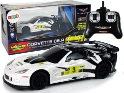 Športové závodné auto R/C 1:24 Corvette C6.R biela so svetlami