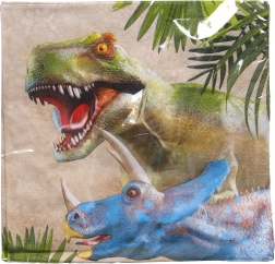 Párty servítky s motívom dinosaurov 33 × 33 cm, 20 ks