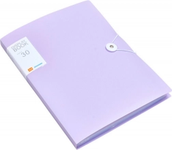 Fialová plastová zložka A4 s gumkou