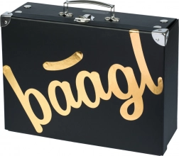 Skladací školský kufrík Gold s kovaním Baagl