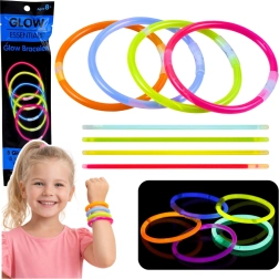 Fluorescenčné svietiace náramky do tmy Neon Stick, 5 ks