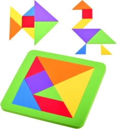 Penové puzzle tangram – farebná logická skladačka