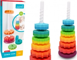 Piraňa Rotujúca Veža Skladačka Dúha 6 Dielov