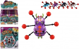 leziaci pavúk na sklo 8 × 6 cm, plastový, 4 farby