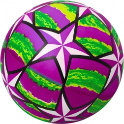 Fialová gumená lopta so svietiacimi hviezdičkami 24 cm