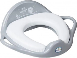 Detské mäkké WC sedadlo Sovy, sivé
